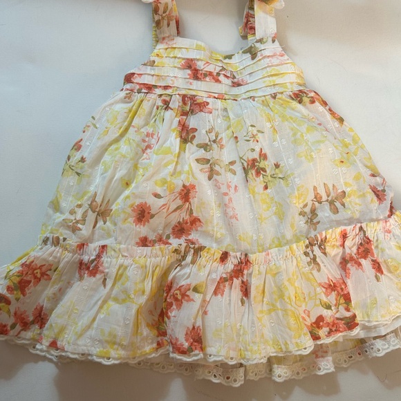 Sincerely Jules Floral Kids Dress - Yellow and Red - Picture 3 of 12